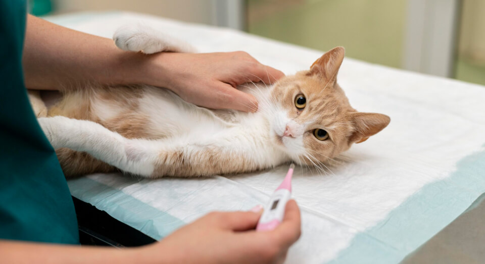 Consulta veterinaria de felino por anemia hemolítica en gatos